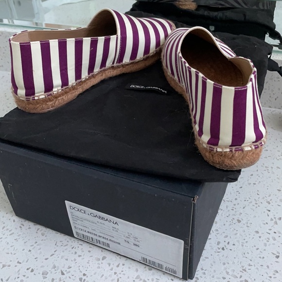 Dolce&Gabbana White/Purple Espadrilles EU38 - Picture 4 of 5